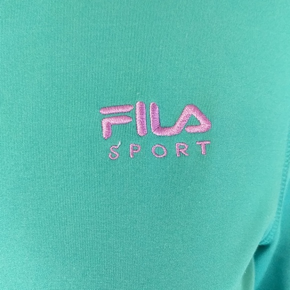 [Fila] Sport Teal Purple Zip Up Hoodie Jacket 14 - Picture 2 of 8